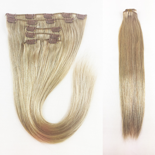 Remy 22 human hair clip in hair extensions JF0100